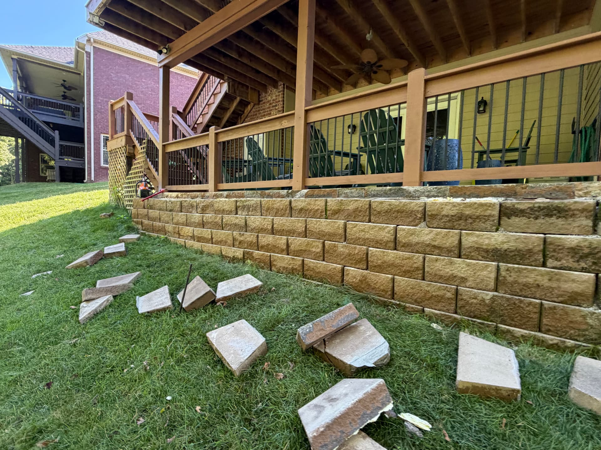 Gallery photos for Retaining Wall Replacement With Steps and Decorative Rock: Image #7
