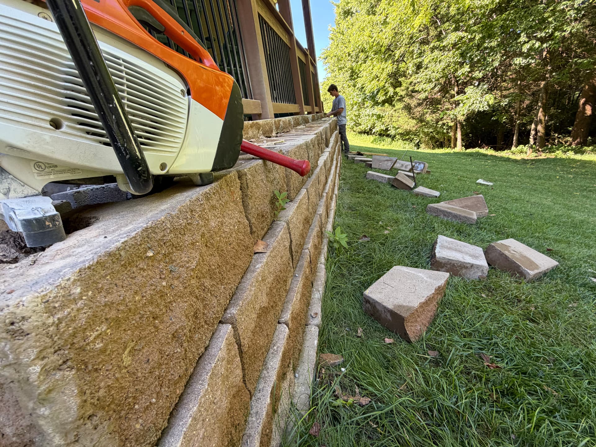 Gallery photos for Retaining Wall Replacement With Steps and Decorative Rock: Image #9