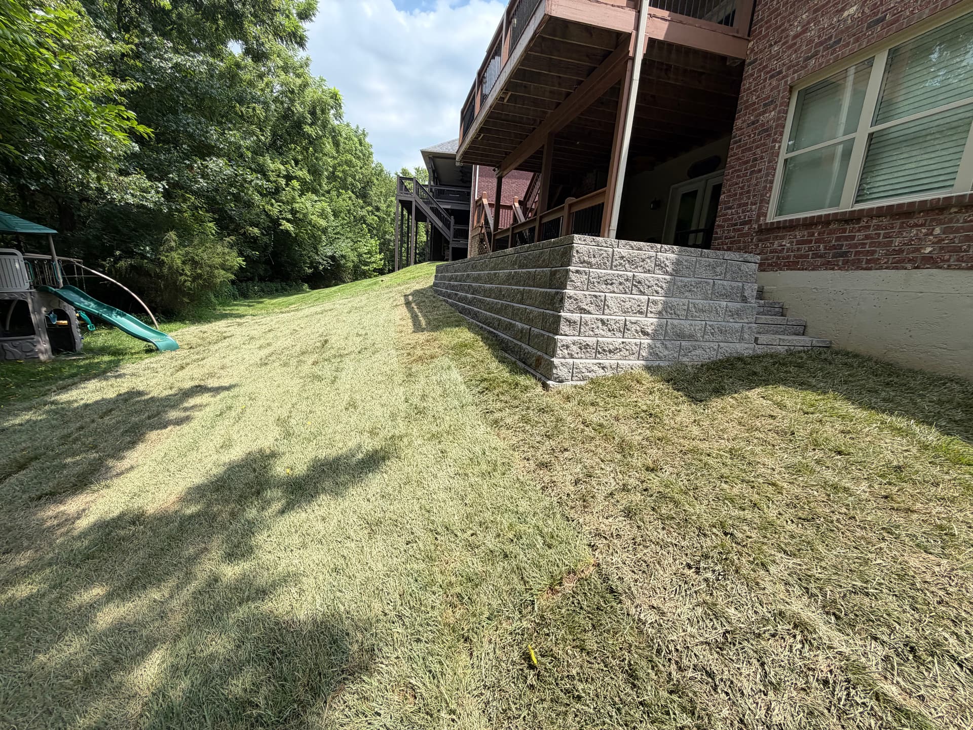 Gallery photos for Retaining Wall Replacement With Steps and Decorative Rock: Image #2