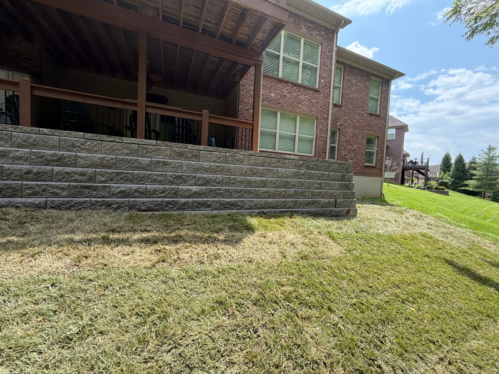 Gallery photos for Retaining Wall Replacement With Steps and Decorative Rock: Image #1